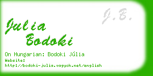 julia bodoki business card